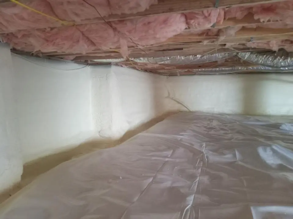 Crawl space encapsulation with closed-cell spray foam for Spray Foam Roofing in Knoxville